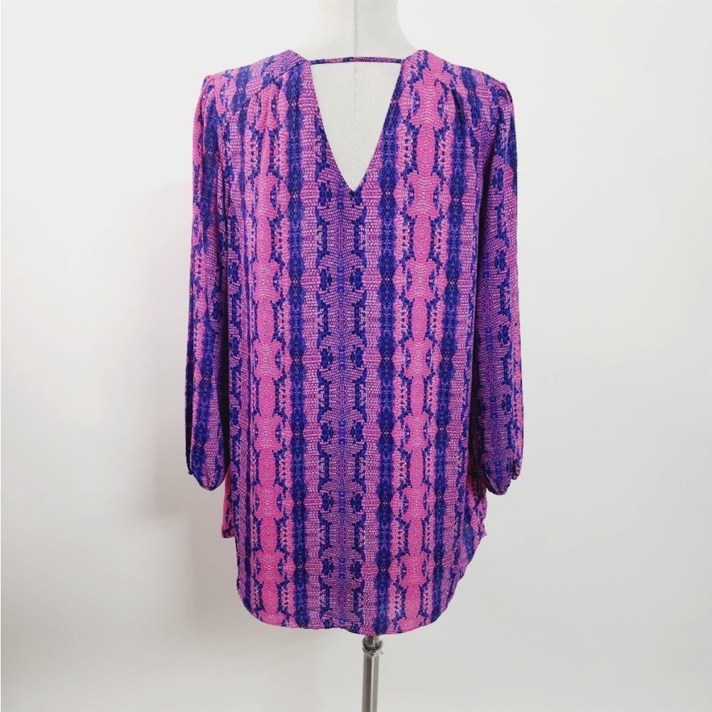 Buddy Love Purple Pink Island Happy Python Print Tunic/Mini/Resort Cover SZ Smal